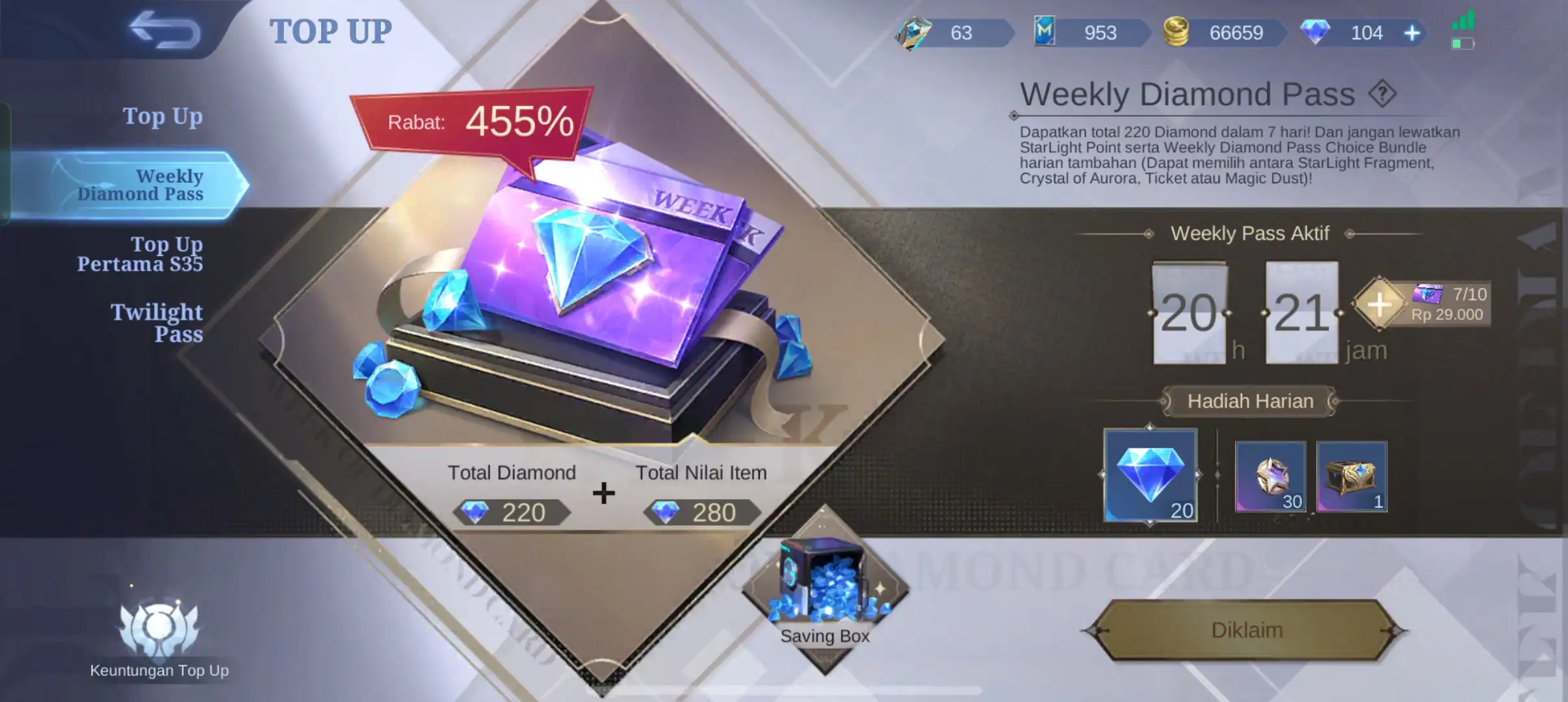 Mengenal Jauh Weekly Diamond Pass & Bagaimana Cara Belinya